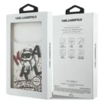 Θήκη Σιλικόνης Karl Lagerfeld Magsafe Apple iPhone 17 Pro Max Liquid Glitter Choupette Logo Διάφανο | Shopin.gr