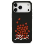 Θήκη Σιλικόνης Karl Lagerfeld Magsafe Apple iPhone 17 Pro Max Heart Sign Logo Μαύρο | Shopin.gr