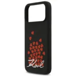 Θήκη Σιλικόνης Karl Lagerfeld Magsafe Apple iPhone 17 Pro Max Heart Sign Logo Μαύρο | Shopin.gr