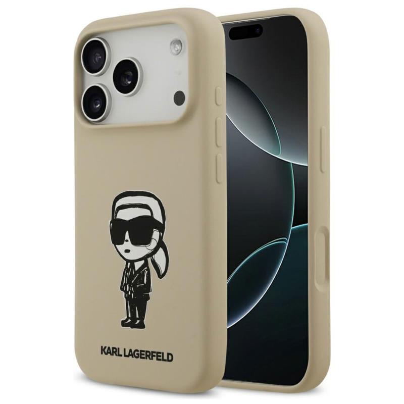 Θήκη Σιλικόνης Karl Lagerfeld Apple iPhone 17 Pro Max Sketch & Logo Karl Καφέ | Shopin.gr