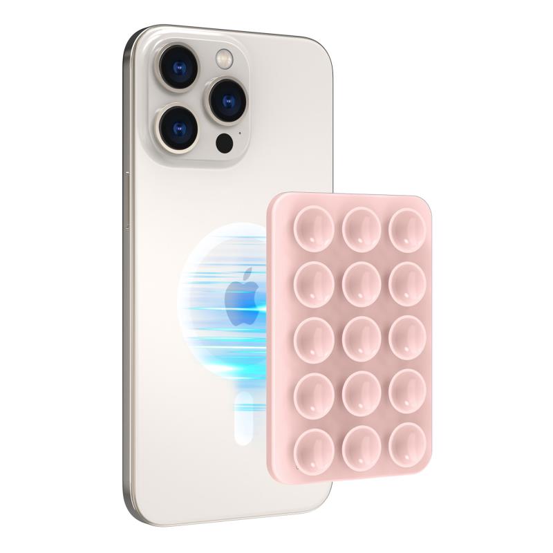 Βάση Στήριξης με Βεντούζα Magnetic Ahastyle PT-CY202 για Smartphones Ροζ | Shopin.gr