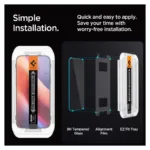 Tempered Glass Full Face Spigen Glas.tR EZ-FIT Privacy Apple iPhone 16 Pro Max (2 τεμ.) | Shopin.gr