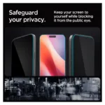 Tempered Glass Full Face Spigen Glas.tR EZ-FIT Privacy Apple iPhone 16 Pro Max (2 τεμ.) | Shopin.gr