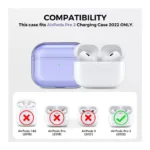 Θήκη Soft TPU AhaStyle WG94 Apple AirPods Pro 2 (2022) Διάφανο-Μωβ | Shopin.gr