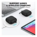 Θήκη Σιλικόνης AhaStyle WG163 Apple AirPods 4 Premium με Γάντζο Μαύρο | Shopin.gr