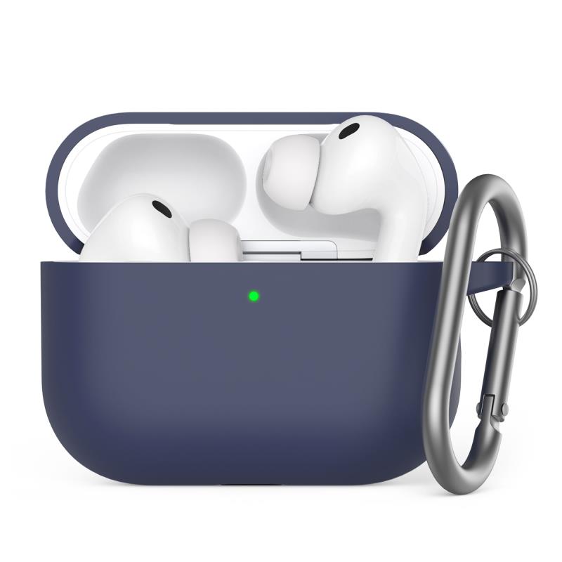 Θήκη Σιλικόνης AhaStyle WG184 Apple AirPods Pro 3 Premium με Γάντζο Σκούρο Μπλε | Shopin.gr