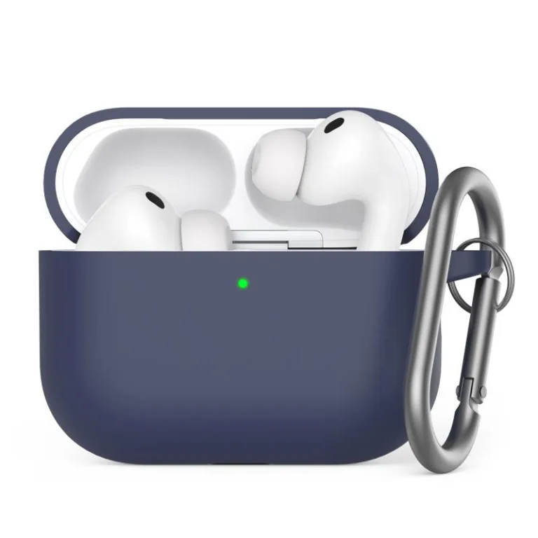 Θήκη Σιλικόνης AhaStyle WG184 Apple AirPods Pro 3 Premium με Γάντζο Σκούρο Μπλε | Shopin.gr