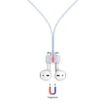 Strap Λαιμού Σιλικόνης AhaStyle PT74 Apple AirPods Magnetic Γαλάζιο | Shopin.gr