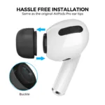 Eartips Σιλικόνης AhaStyle WG86-K Apple AirPods Pro 1 & 2 Μαύρο (3 ζεύγη) | Shopin.gr