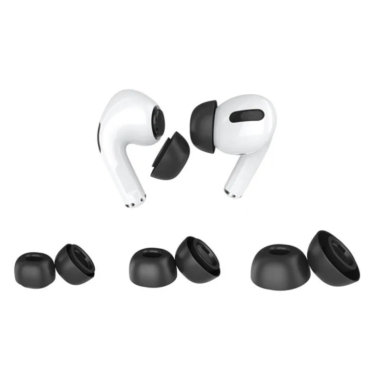 Eartips Σιλικόνης AhaStyle WG86-K Apple AirPods Pro 1 & 2 Μαύρο (3 ζεύγη) | Shopin.gr