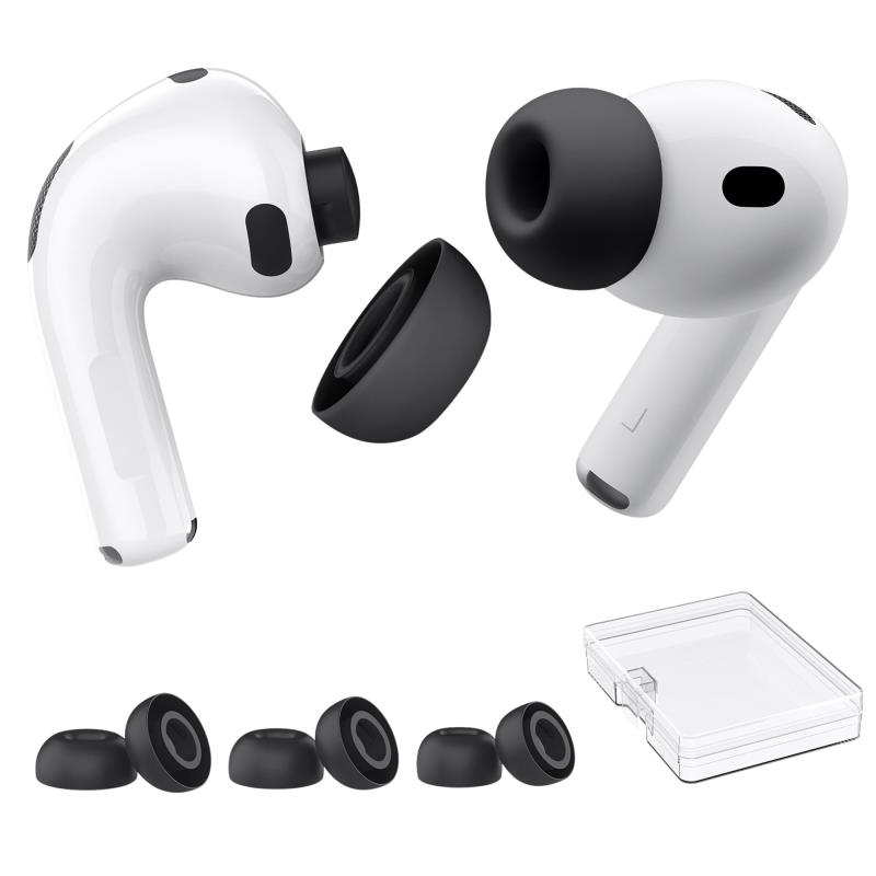 Eartips Σιλικόνης AhaStyle WG187 Apple AirPods Pro 3 S/ M/ L Μαύρο (3 ζεύγη) | Shopin.gr