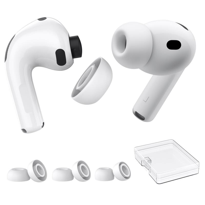 Eartips Σιλικόνης AhaStyle WG187 Apple AirPods Pro 3 S/ M/ L Λευκό (3 ζεύγη) | Shopin.gr