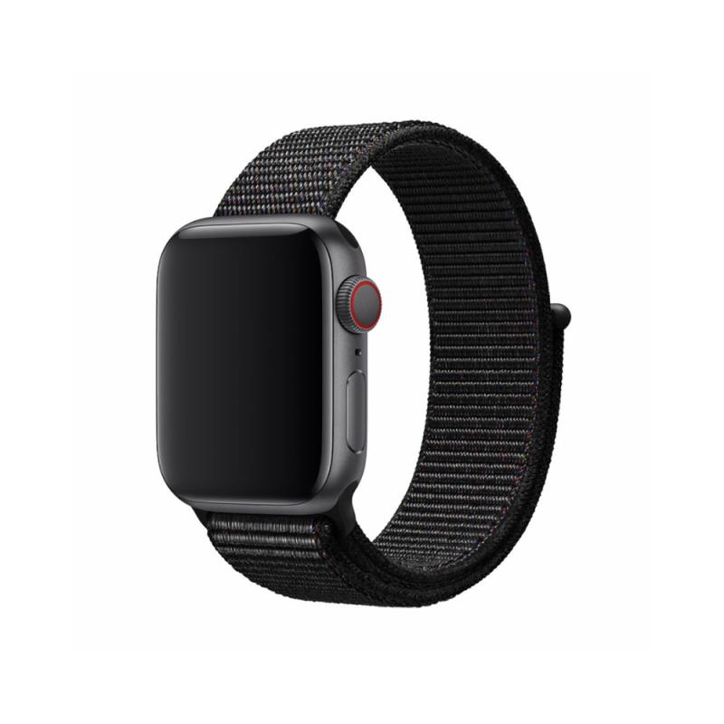 Λουράκι Devia Sport3 Nylon Woven Apple Watch (42/ 44/ 45/ 49mm) Deluxe Μαύρο | Shopin.gr