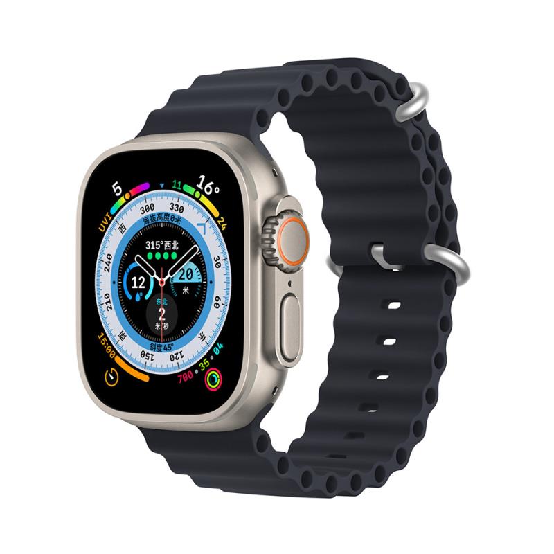 Λουράκι Σιλικόνης Dux Ducis OceanWave Bracelet Apple Watch (38/ 40/ 41mm) Γκρι | Shopin.gr