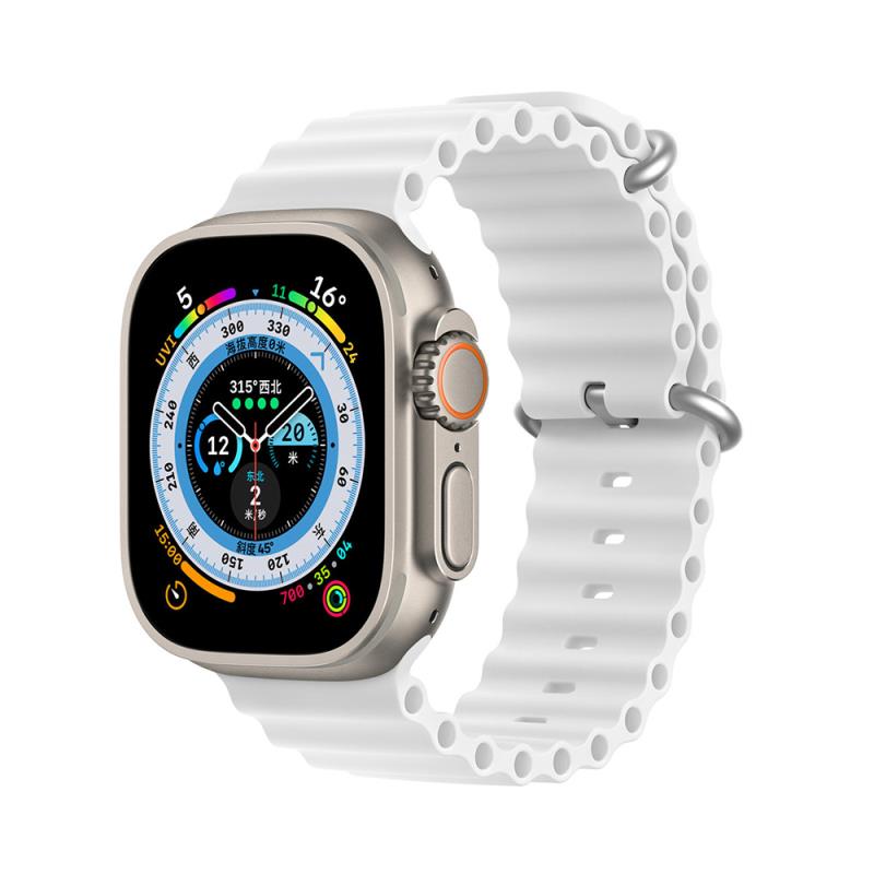 Λουράκι Σιλικόνης Dux Ducis OceanWave Bracelet Apple Watch (38/ 40/ 41mm) Λευκό | Shopin.gr
