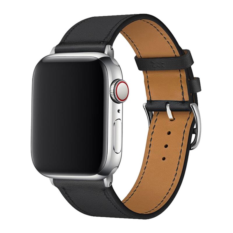 Λουράκι Devia Elegant PU Leather Apple Watch (38/ 40/ 41mm) Μαύρο | Shopin.gr