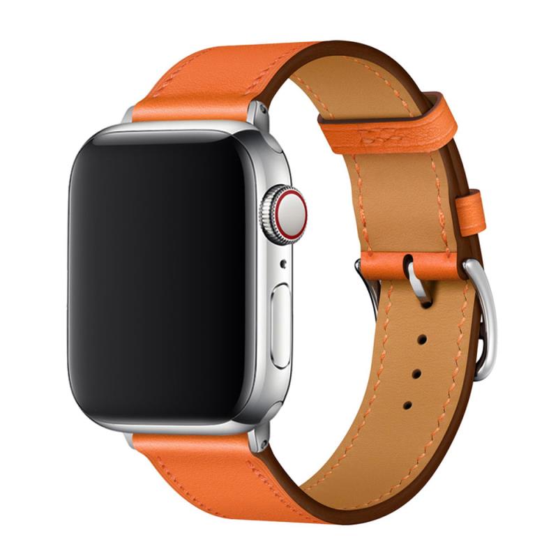 Λουράκι Devia Elegant PU Leather Apple Watch (38/ 40/ 41mm) Πορτοκαλί | Shopin.gr