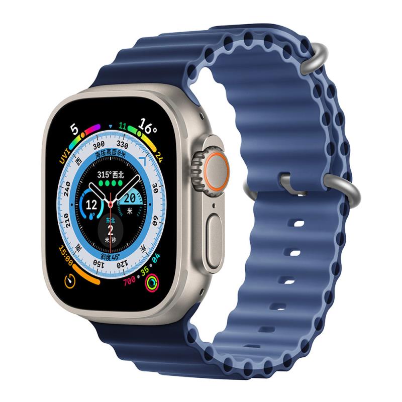 Λουράκι Devia Sport6 Silicone Apple Watch (38/ 40/ 41mm) Two-Tone Deluxe Μπλε-Γαλάζιο | Shopin.gr