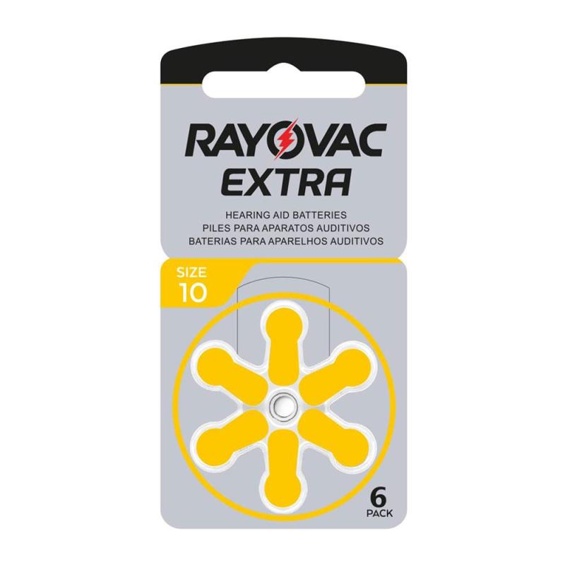 Μπαταρία Ακουστικών Βαρηκοΐας Rayovac Extra Advanced 10 (6 τεμ.) | Shopin.gr