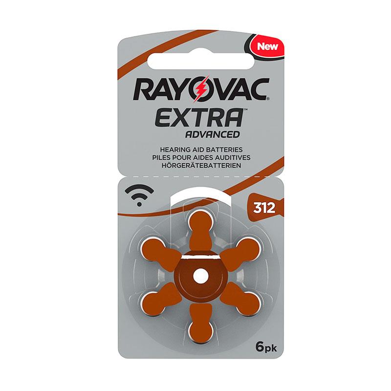 Μπαταρία Ακουστικών Βαρηκοΐας Rayovac Extra Advanced 312 (6 τεμ.) | Shopin.gr