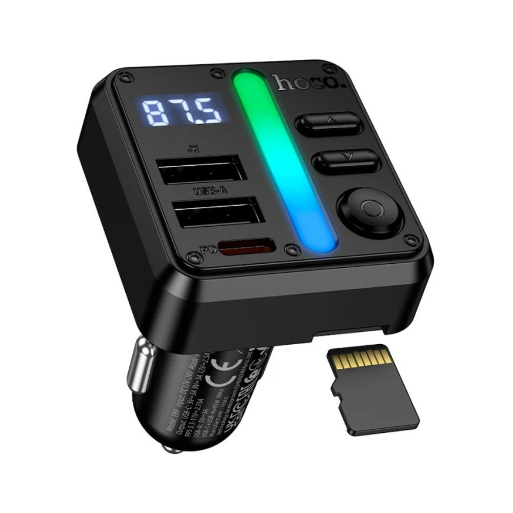 Bluetooth FM Transmitter Hoco E89 Libre 45W με 2xUSB-A και 1xUSB-C PD30W BT v5.4 Υποστηρίζει Αναπαραγωγή Μουσικής απο USB ή Κάρτα SD και Απάντηση Κλήσεων | Φορτιστές - shopin.gr