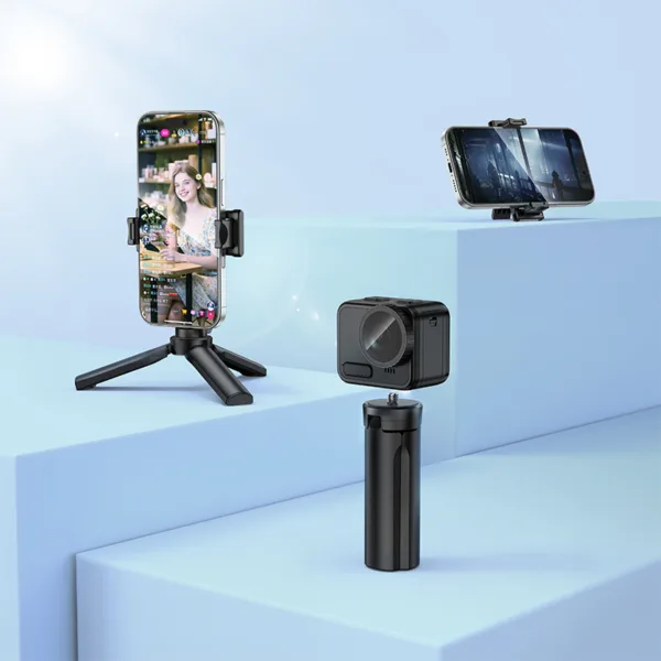 Selfie Stick Hoco K100 Prestigio και Τρίποδο Mini για Συσκευές 4.5"- 7" με Σπείρωμα 1/4" Κατάλληλο για Κάμερες Φώτα και Action Cameras | Βάσεις Στήριξης - shopin.gr