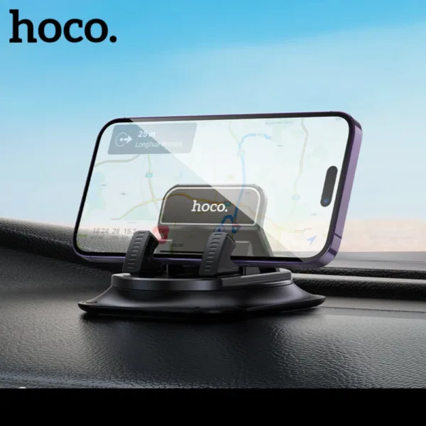 Βάση Στήριξης Αυτοκινήτου Hoco DCA67 για Ταμπλό 4.5"-7.2" με Αντιολισθητικό Αντικραδασμικό Επιφάνεια Περιστροφή 360° | Βάσεις Στήριξης - shopin.gr