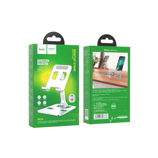 Βάση Στήριξης Επιτραπέζια Αλουμινίου Hoco DH14 για συσκευές 4.7"-7" Ασημί | Βάσεις Στήριξης - shopin.gr