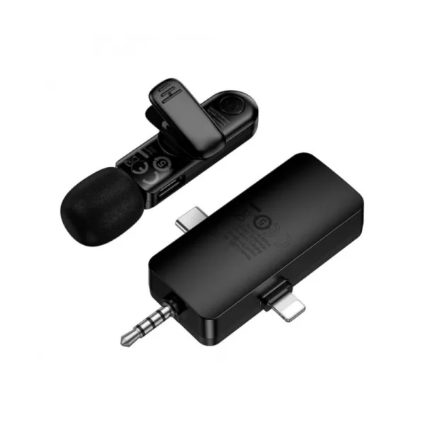 Μικρόφωνο Πέτου Ασύρματο Hoco L20B Fair Lavalier USB-C AUX Lightning 2.4Ghz Εμβέλεια 15m Digital Noise Cancellation ENC εως και 7 Ώρες Λειτουργίας | Μικρόφωνα - shopin.gr
