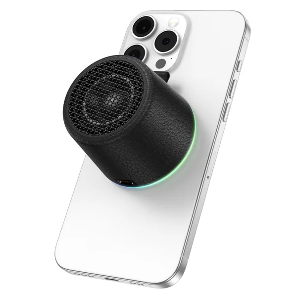 Φορητό Ηχείο Wireless Hoco HC49 Shine Mini Μαγνητικό TWS Hi-Fi Audio v6.0 700mAh 8W εως 4 Ώρες Αναπαραγωγής και Πολύχρωμο Φωτισμό Μαύρο | Φορητά Ηχεία - shopin.gr