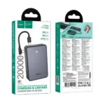 Power Bank Hoco J170A Starlight 20000mAh 1xUSB-A 22.5W 2xUSB-C PD20W Digital LED Ένδειξη Μπαταρίας και Braided Καλώδιο USB-C σε UB-C Μαύρο | Power Bank - shopin.gr