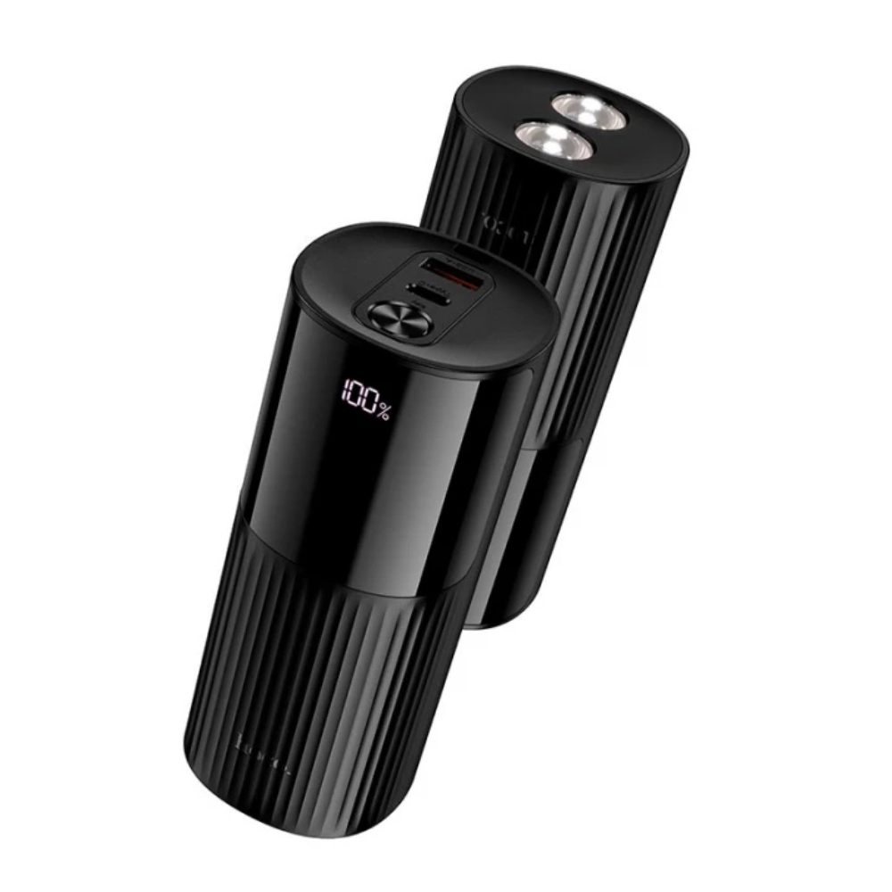 Power Bank Hoco J150 Stream 20000mAh 1xUSB-A 22.5W 1xUSB-C PD20W Digital LED Ένδειξη Μπαταρίας και Φακό Μαύρο | Power Bank - shopin.gr