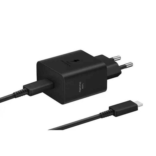 SAMSUNG CHARGER USB-C 45W T4511NBE BLACK | Shopin.gr