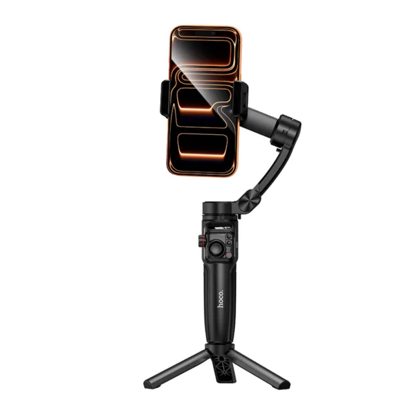 Gimbal Hoco K91 για Συσκευές 4.5"- 7" 1800mAh με Σταθεροποιητή 3 Αξόνων Τηλεχειριστήριο Επεκτεινόμενο και με Face Tracking | Selfie Sticks - shopin.gr