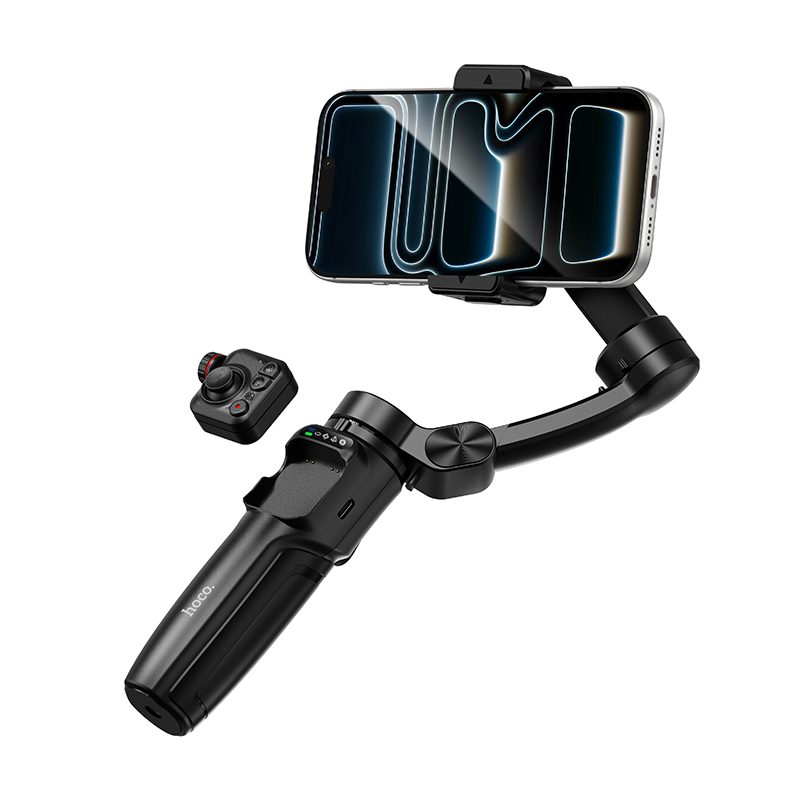 Gimbal Hoco K91 για Συσκευές 4.5"- 7" 1800mAh με Σταθεροποιητή 3 Αξόνων Τηλεχειριστήριο Επεκτεινόμενο και με Face Tracking | Selfie Sticks - shopin.gr