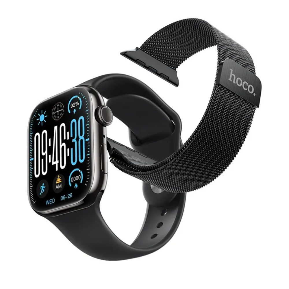 Smartwatch Hoco Y42 IP67 TFT Οθόνη 2.01" 200mAh v5.3 με Διάρκεια Μπαταρίας 5-7 Ημέρες Δυνατότητα Κλήσεων και Δεύτερο Λουράκι Μαύρο | Smartwatches - shopin.gr