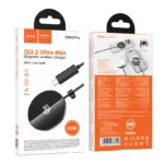 Ασύρματος Φορτιστής Hoco CW63 Pro 25W Qi2.2 Ultra-thin Aluminum Alloy για Κινητά και Ακουστικά με Braided Καλώδιο 1.2m Μαύρος | Ασύρματοι Φορτιστές - shopin.gr