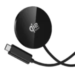 Ασύρματος Φορτιστής Hoco CW63 Pro 25W Qi2.2 Ultra-thin Aluminum Alloy για Κινητά και Ακουστικά με Braided Καλώδιο 1.2m Μαύρος | Ασύρματοι Φορτιστές - shopin.gr