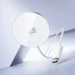 Ασύρματος Φορτιστής Hoco CW63 Pro 25W Qi2.2 Ultra-thin Aluminum Alloy για Κινητά και Ακουστικά με Braided Καλώδιο 1.2m Λευκός | Ασύρματοι Φορτιστές - shopin.gr