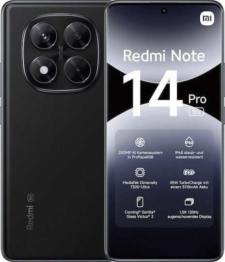 XIAOMI REDMI NOTE 14 Pro 8GB/256GB BLACK | Shopin.gr