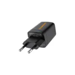 Φορτιστής Ταξιδίου Ταχείας Φόρτισης Hammer RapidCharge Duo με Διπλή Έξοδο USB A & USB C PD 30W Μαύρο | Shopin.gr