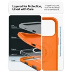 Θήκη Σιλικόνης Spigen Silicone Fit Magsafe Apple iPhone 17 Pro Max 5G Πορτοκαλί | Shopin.gr