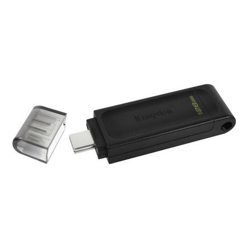 USB 3.2 Flash Disk Kingston DT70 USB C 128GB Μαύρο | Shopin.gr
