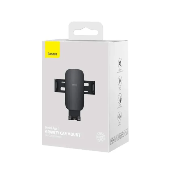 Universal Βάση Στήριξης Αεραγωγού Αυτοκινήτου Baseus Metal Age II Μαύρο | Shopin.gr