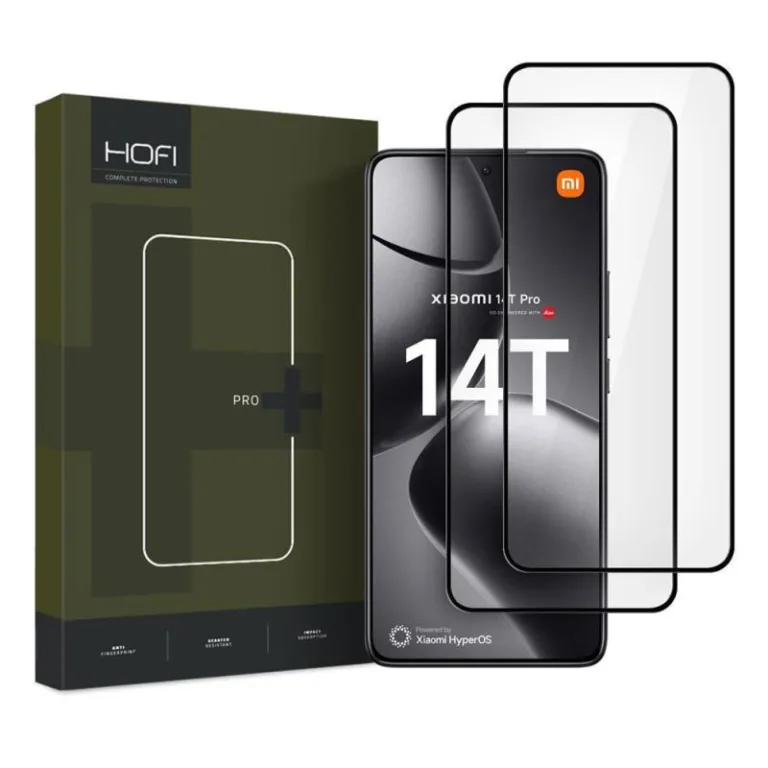 Tempered Glass Full Face Hofi Pro+ Xiaomi 14T/ 14T Pro Μαύρο (2 τεμ.) | Shopin.gr