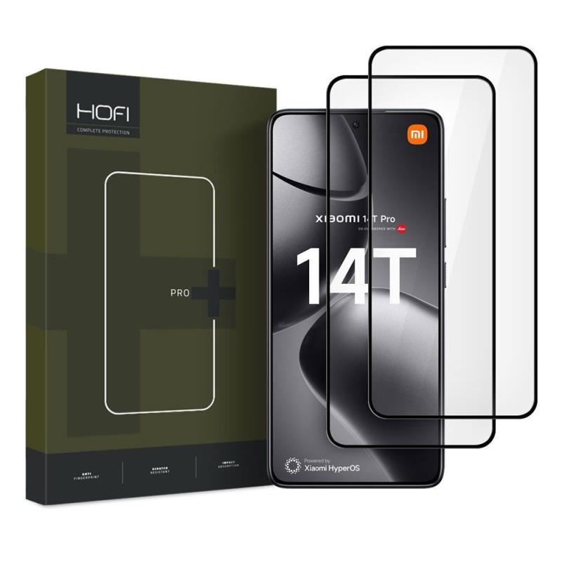 Tempered Glass Full Face Hofi Pro+ Xiaomi 14T/ 14T Pro Μαύρο (2 τεμ.) | Shopin.gr