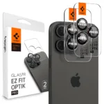 Προστασία Κάμερας Spigen Optik Pro L-Series Ez Fit για Apple iPhone 16 Pro 16 Pro Max 17 Pro 17 Pro Max Μαύρο-Κόκκινο 2τμχ | Προστασία Κάμερας - shopin.gr