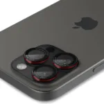 Προστασία Κάμερας Spigen Optik Pro L-Series Ez Fit για Apple iPhone 16 Pro 16 Pro Max 17 Pro 17 Pro Max Μαύρο-Κόκκινο 2τμχ | Προστασία Κάμερας - shopin.gr