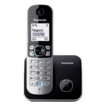 Ασύρματο Ψηφιακό Τηλέφωνο Panasonic KX-TG6851 EU  με Μεγάλη Οθόνη και Ανοιχτή Ακρόαση Μαύρο-Ασημί | Ασύρματα Τηλέφωνα - shopin.gr