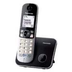 Ασύρματο Ψηφιακό Τηλέφωνο Panasonic KX-TG6851 EU  με Μεγάλη Οθόνη και Ανοιχτή Ακρόαση Μαύρο-Ασημί | Ασύρματα Τηλέφωνα - shopin.gr